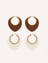 Double oval hoop earrings